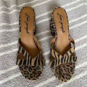 Free People Leopard and Zebra Print Heels